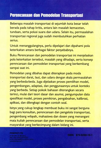 PERENCANAAN DAN PEMODELAN TRANSPORTASI, EDISI KEDUA - Image 2