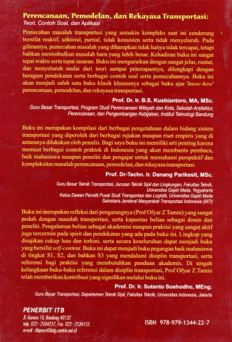PERENCANAAN, PEMODELAN,dan REKAYASA TRANSPORTASI: TEORI, CONTOH SOAL, DAN APLIKASI - Image 2