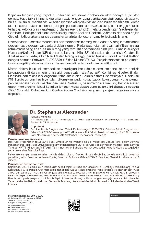 Kombinasi Geoteknik dan Geofisika Untuk Analisis Kelongsoran Dengan Pendekatan Cracked Soil (Jilid 2 Analisis) - Image 2